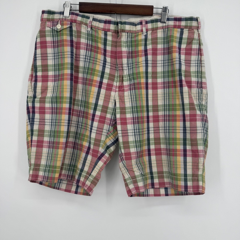 VTG 90s Ralph Lauren Sportswear Men's Plaid Shorts 40 10" Casual Colorful